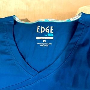 Women Edge XL irg scrubs Teal top & pants